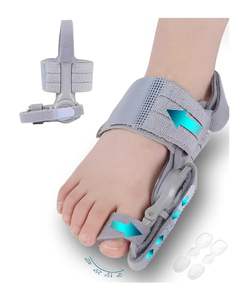 مصحح تشوه إصبع القدم الكبير، فاصل أصابع القدم قابل للتعديل، مضاد للانزلاق، مصنوع من النايلون، مناسب لجميع الأعمار، للقدم اليسرى/اليمنى، لتخفيف آلام التهاب المفاصل - Product Image 1