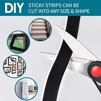 Bande Velcro Auto-Adhésive Double Face Robuste et Ultra-Resistante avec Adhésif 3M, Sangle à Crochets et Boucles, Serre-Câbles