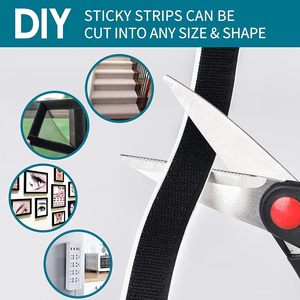 <span class=keywords><strong>Bande</strong></span> <span class=keywords><strong>Velcro</strong></span> Auto-Adhésive Double Face Robuste et Ultra-Resistante avec Adhésif 3M, Sangle à Crochets et Boucles, Serre-Câbles - Product Image 2