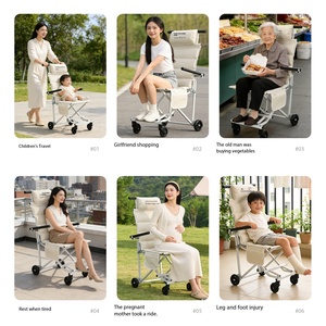Silla de Ruedas Manual Plegable Ligera <span class=keywords><strong>LEHO</strong></span> con 1 Año de Garantía para el Cuidado de Ancianos y Personas con Discapacidad, Diseño de Inodoro - Product Image 4
