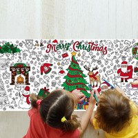 Affiche à colorier graffiti, nappe interactive, excellent cadeau pour enfants, divertissement interactif, affiche graffiti de Noël