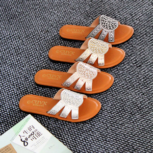 Sandales et pantoufles décontractées pour femmes, de haute qualité, tendance, nouveau style estival, confortables, avec strass - Product Image 1