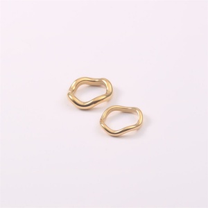 Korean <b>Rings</b> Women Stainless Steel Wave <b>Ring</b> Jewellery 18k Gold <b>Ring</b> Women - Product Image 2