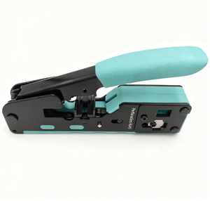 Kit de probador de cable y herramienta de crimpado RJ45 de valor-50 conectores/RJ45 botas, compatible con Cat7/Cat5/RJ11 para telecomunicaciones y redes - Product Image 1