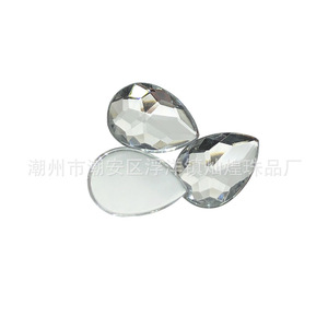 Acrylic Rhinestone Teardrop 16 Facets Transparent White Flat <b>Back</b> For DIY Shoes Bags Clothing Wedding Dresses - Product Image 5