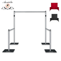 Kit de support de toile de fond réglable ANNIELU avec base pour photographie, salons professionnels et décoration de banquets