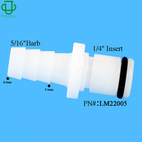 Raccord de tuyau en plastique 3/8 pouces, embout mâle sans valve, raccord rapide pour tuyau d'eau, pour analyse biochimique