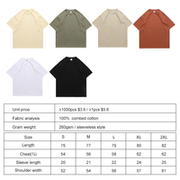 Vente en gros – T-shirt décontracté pour homme à col rond, personnalisable, 260g, 100% coton, tricoté, manches courtes, anti-plis, respirant, écologique