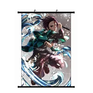 XM 60-90cm ผ้าใบมังงะ kimetsu NO yaiba kamado ศิลปะแบนเนอร์เลื่อนผนังโปสเตอร์อะนิเมะปีศาจฆ่า