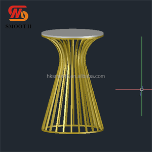 SMOOTH New Design Wedding Plinth Shiny Gold Stainless Steel Round <b>Cake</b> <b>Stand</b> Centerpiece Plinth Display - Product Image 5