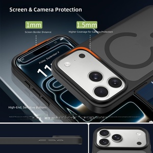 Étui de téléphone magnétique en TPU mat avec support magnétique antichoc et compatible avec la charge sans fil pour 17 Pro Max 16 15 14 1312,11 - Product Image 5