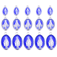 12 pièces Médailles de la Vierge Marie, Chapelets Catholiques, Grands Breloques pour la Fabrication de Colliers et Bracelets DIY