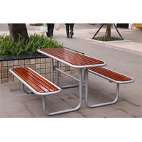 Ensemble de mobilier d'extérieur table de pique-nique de 6 pieds avec banc restaurant école extérieur parc table à manger simple