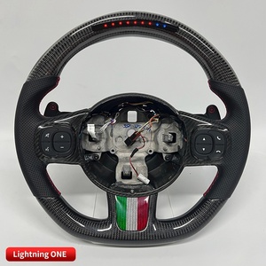 Volante Sportivo in Vera Fibra di Carbonio con Controllo LED tramite APP, Popolare per Abarth 595 695 <span class=keywords><strong>Fiat</strong></span> 500 500C - Product Image 4