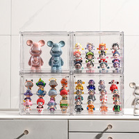 Boîtes de rangement modulaires empilables en plastique transparent avec portes à ouverture frontale, organiseur de tiroirs pour placard, garde-manger, chaussures, jouets