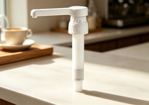 Pompe à sirop de café blanc en gros 10/15/20/30cc de qualité alimentaire, compatible avec les bouteilles Monin Torani, pour sauces fruitées et usage en bar à bubble tea - Product Image 2