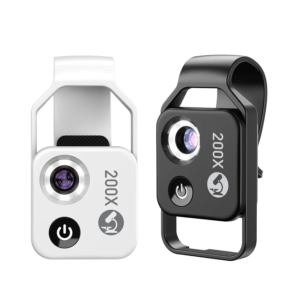 Fotografia professionale per cellulare lente per microscopio digitale con ingrandimento 200X con lenti Macro a LED mobili CPL Smartphone