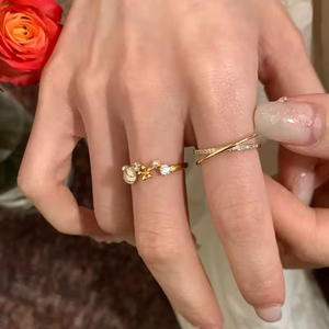 แหวนผีเสื้อประดับเพทายสีรูปนกฟริทิลแลรี่สำหรับผู้หญิงช่องสวยหรูหราความรู้สึกสูงปรับอารมณ์ให้เหมาะสม - Product Image 5