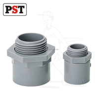 Adaptateur électrique mâle en PVC de couleur grise avec surface lisse pour marquage