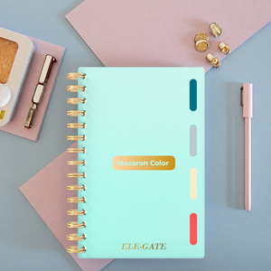 थोक बी 6 रंगीन दिल के आकार के चमड़े के कवर सर्पिल बाध्यकारी बजट बाइंडर नोटबुक लॉक और कुंजी के साथ - Product Image 3