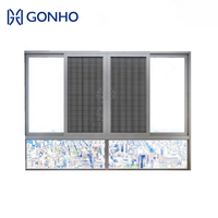 GONHO Grilles insonorisées horizontales à double vitrage et triple vitrage Fenêtres en aluminium et aluminium avec filet anti-moustiques
