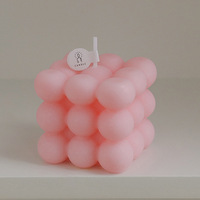 Nouvelles idées de produits 2026 Prix de gros Ensemble de bougies parfumées personnalisées Petite bougie parfumée en forme de cube à bulles