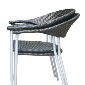 Leisure Contemporary Comfortable Foldable Metal Rattan Single Chair for Outdoor Dining Villa & Park Use - Product Image 3