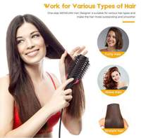 Sèche-cheveux brosse lissante professionnel 4 en 1 110v 220v pour femmes
