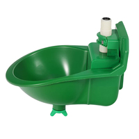 Nouvelle Abreuvoir Hygiénique en Plastique Vert pour Moutons, 25,5 cm de Profondeur, avec Bouchon de Vidange Facile à Nettoyer pour Étables de Chèvres
