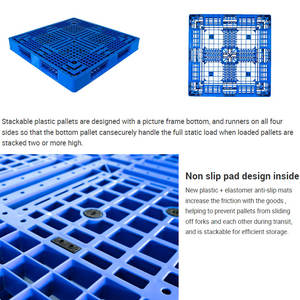 משטח פלסטיק חזק ועמיד למחזור, HDPE/PP, היגייני, במידות 1100x1100x125 מ\\\"מ, במבצע חם - Product Image 3