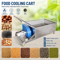 Chariot de refroidissement industriel en acier inoxydable pour cacahuètes 220V/380V, machine de refroidissement de noix pour ligne de production de noix grillées