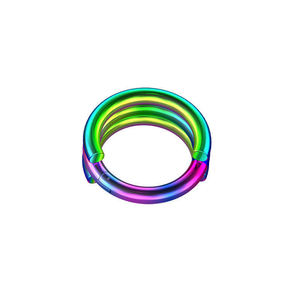 Anneau de nez en acier inoxydable à trois couches, géométrique, minimaliste, unisexe, bijoux de piercing corporel, cadeau - Product Image 4