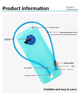 Meistverkaufter BPA-freier TPU-Hydratationsbeutel <span class=keywords><strong>1L</strong></span> 2L Große Kapazität Auslaufsicherer Wasserreservoir-Beutel für Outdoor-Wandern Camping Radfahren - Product Image 6