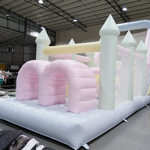 Pastel thiết kế mới thương mại Inflatable các chướng ngại vật cho trẻ em có tính năng một Slide Inflatable lâu đài - Product Image 5