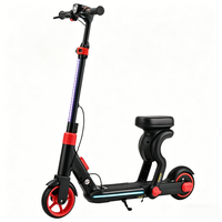 Scooter Eléctrico para Niños, Nuevo, en Oferta, Recargable, Plegable, 2 en 1, para Sentarse y Conducir, con Gran Autonomía de 10 km y Ruedas Grandes