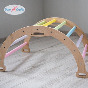 Jeux d'intérieur de haute qualité <span class=keywords><strong>pour</strong></span> bébés, arc-<span class=keywords><strong>en</strong></span>-ciel, <span class=keywords><strong>en</strong></span> <span class=keywords><strong>bois</strong></span>, escalade, DK08325 - Product Image 4