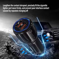 Cargador de Celular Doble USB QC3.0 3A en Oferta, Cargador Rápido para Teléfono Móvil, Cargador Rápido para Automóvil