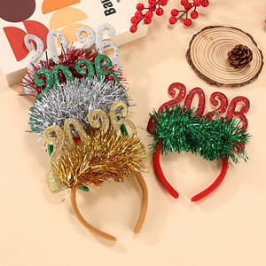 2026 <span class=keywords><strong>natale</strong></span> incandescente fascia per la testa del nuovo anno Party Bar decorazione evento conto alla rovescia cerchio per capelli in plastica - Product Image 5