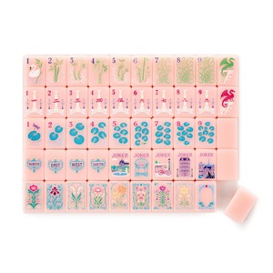 Juego de Mahjong Americano de Lujo de 160 Piezas, Fichas de Acrílico Grabadas de una Sola Capa, Ecológicas, Duraderas, Colección Premium de Bellas Artes para Niños - Product Image 1