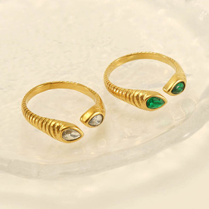 ZOGXIN Fashion Rings Gold Plated Zircon Open Design Geometric Shape Women's Party Jewelry - Product Image 4