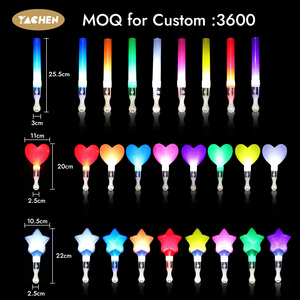 YACHEN LED Glow <strong>Sticks</strong> Heart Star <strong>Light</strong> Up Wand Flash Glow <strong>Stick</strong> Concert Party Night Event Atmosphere Props Toys for Kids Adults - Product Image 2