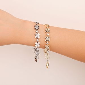 Floral Four Leaf <b>Clover</b> <b>Bracelet</b> Micro Set Zircon Elegant Design For Women Party Jewelry - Product Image 2