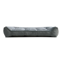 Lit pour animaux de compagnie en fourrure de lapin courte et moelleuse grise de haute qualité, design simple et tendance, pour chien, usage intérieur - Vente chaude
