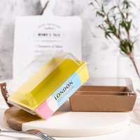 Boîte à gâteau en carton blanche imprimée à bas prix avec fenêtre transparente Emballage de boîte du désert en relief pour idée cadeau Sushi