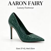 Escarpins à talons aiguilles en cuir verni effet crocodile pour femmes, à bout pointu, multicolores, élégants, pour le bureau et les occasions formelles, vente en gros