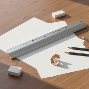 Wholesale Custom Logo Aluminium 60cm 80cm 100cm Straight Metal Ruler <strong>EMDA</strong> Brand for School Teacher Office - Product Image 4