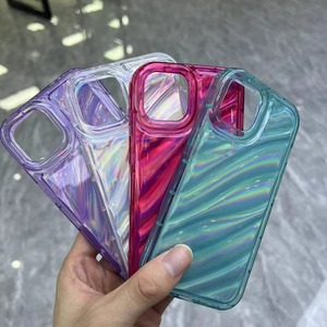 เคสโทรศัพท์แฟชั่นลายคลื่นสีสันสดใสไล่ระดับสีสำหรับ iPhone 14 13 12 11 PRO MAX XS 6 7 8 PLUS - Product Image 1