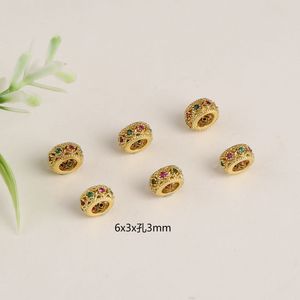 สีทอง18K รักษาลูกปัดเซอร์คอนสเปเซอร์ทรงกลม DIY อุปกรณ์ทำเครื่องประดับสำหรับสร้อยข้อมือสร้อยคอเครื่องประดับ - Product Image 2