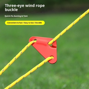 Grande Fibbia Triangolare in Lega di Alluminio per Tende da Esterno, Corda Antivento, Pezzo Antiscivolo, Fibbia di Regolazione con Cordoncino per Tende - Product Image 4