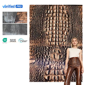 Tessuto <span class=keywords><strong>in</strong></span> Pelle Sintetica PU Impermeabile Elasticizzato con Stampa Motivo Pitone e Coccodrillo per Abiti Vestiti Costumi - Product Image 1